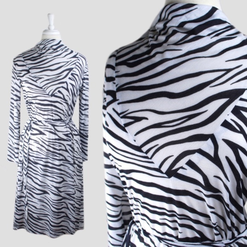 Vintage 1970’s Siberian Tiger Print Cotton Dress